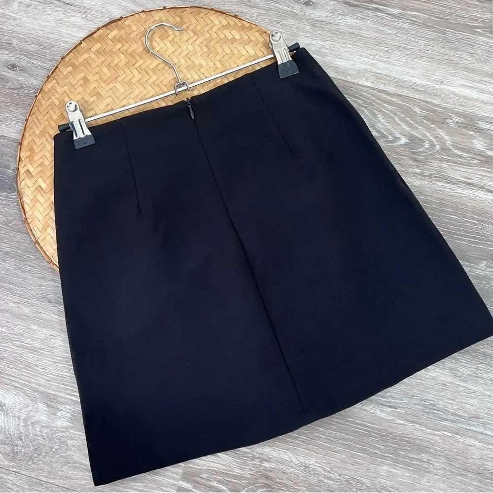 J.ing asymmetrical button front faux wrap mini skirt‎